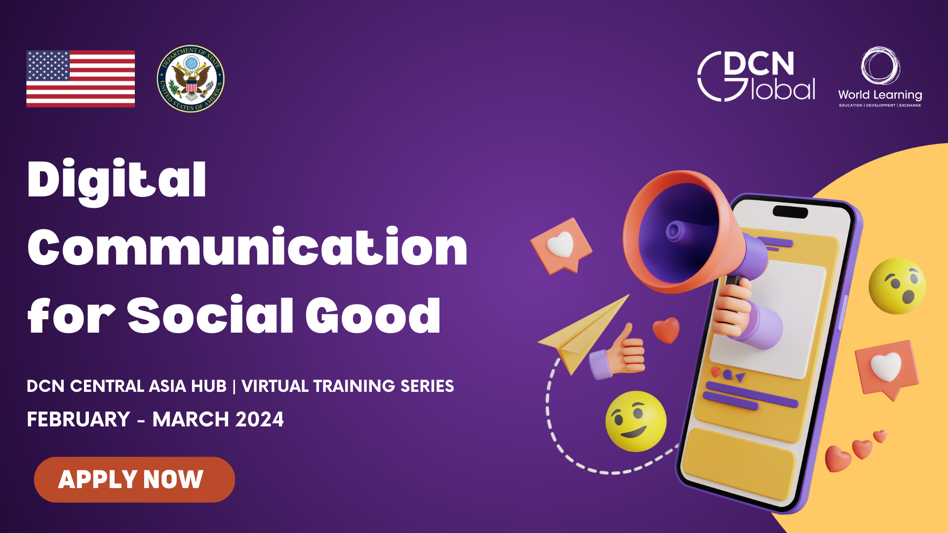 February: "Digital Communication for Social Good" | Virtual Training Series for Central Asia